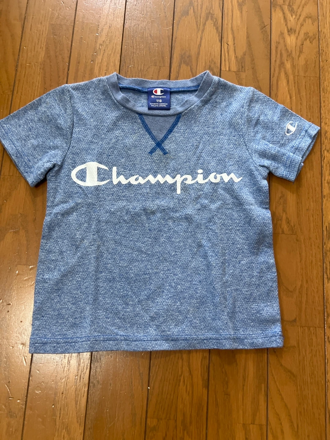 チャンピオン キッズTシャツ 110cm ブルー