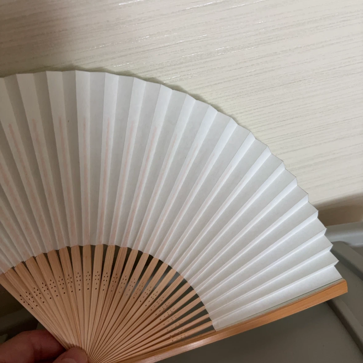 扇子 花柄 グリーン系 和装小物の写真2枚目