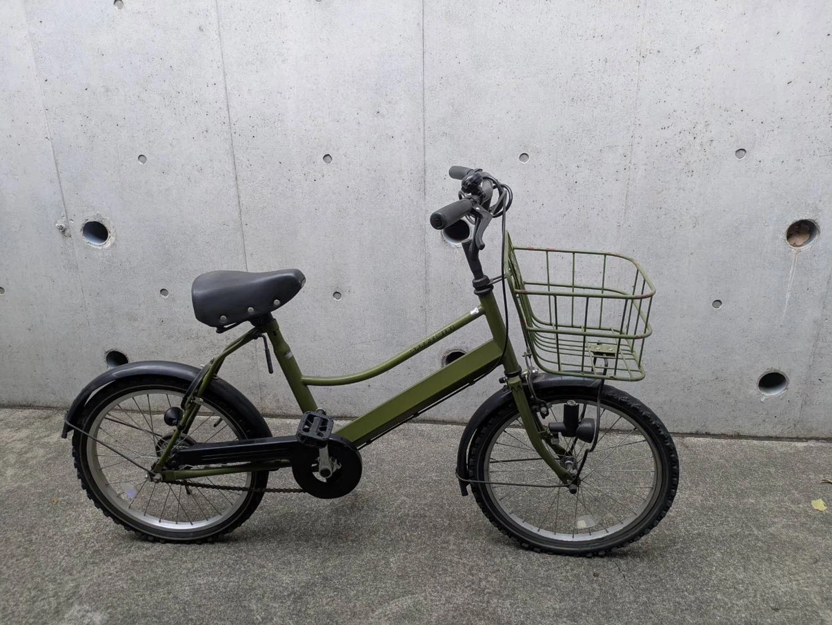 カーキ色 自転車 20インチの写真2枚目