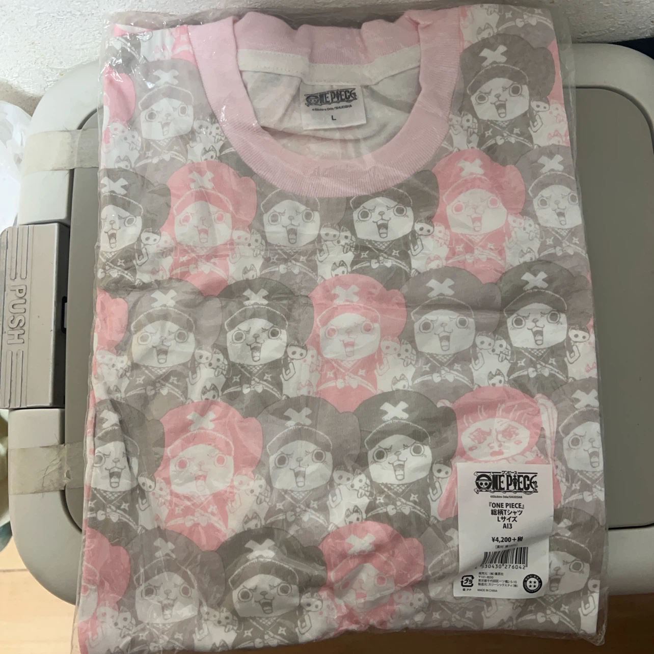 ワンピース 総柄Tシャツ チョッパー Lサイズ