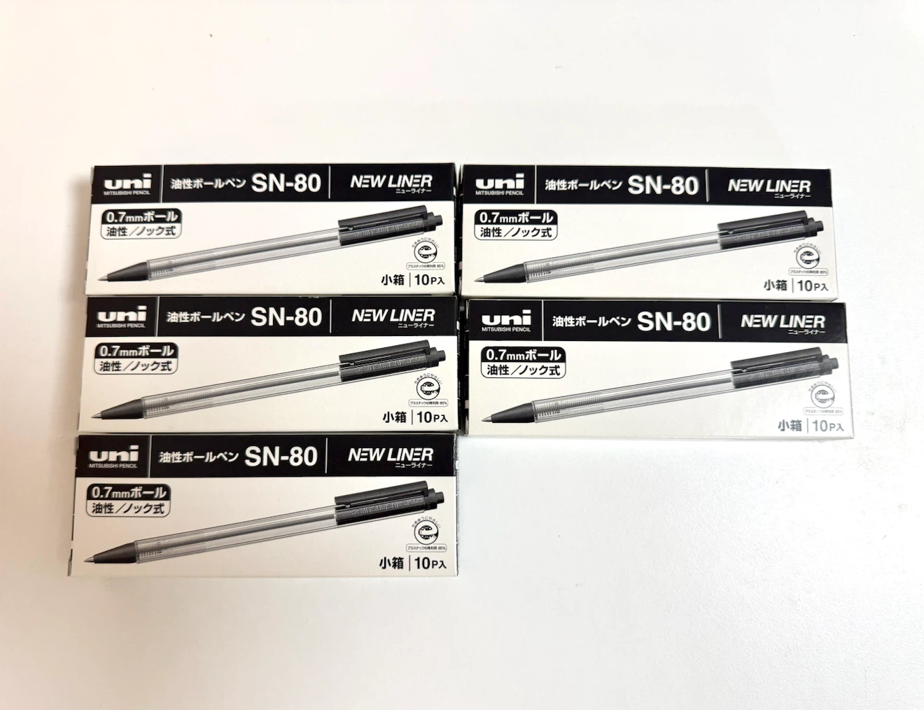 三菱鉛筆 uni 油性ボールペン SN-80 5箱セット