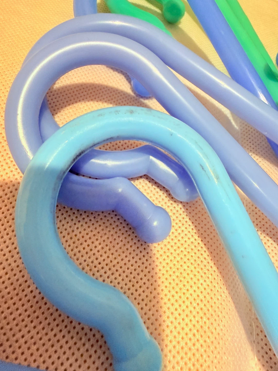 譲ります　連結式ハンガー エスカン 青系 複数セットの写真3枚目