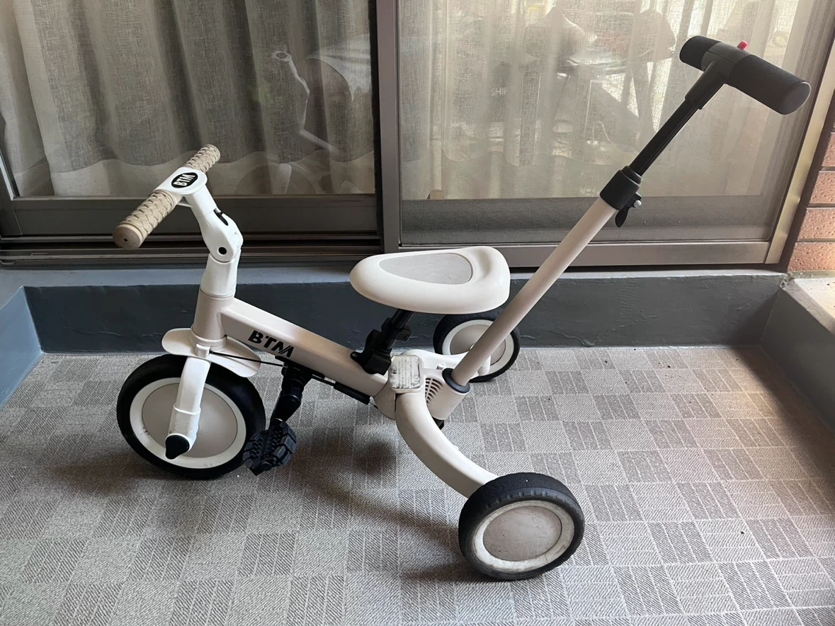 BTM キッズ 三輪車 バランスバイク ホワイト