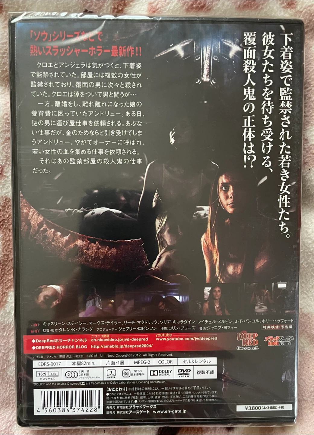 ブラッド・ハザード DVD ホラー 廃盤 入手困難品の写真2枚目
