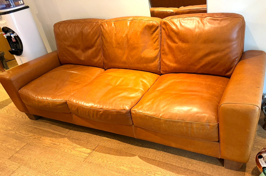 ACME  FRESNOSOFA 3人掛け 本革 キャメル