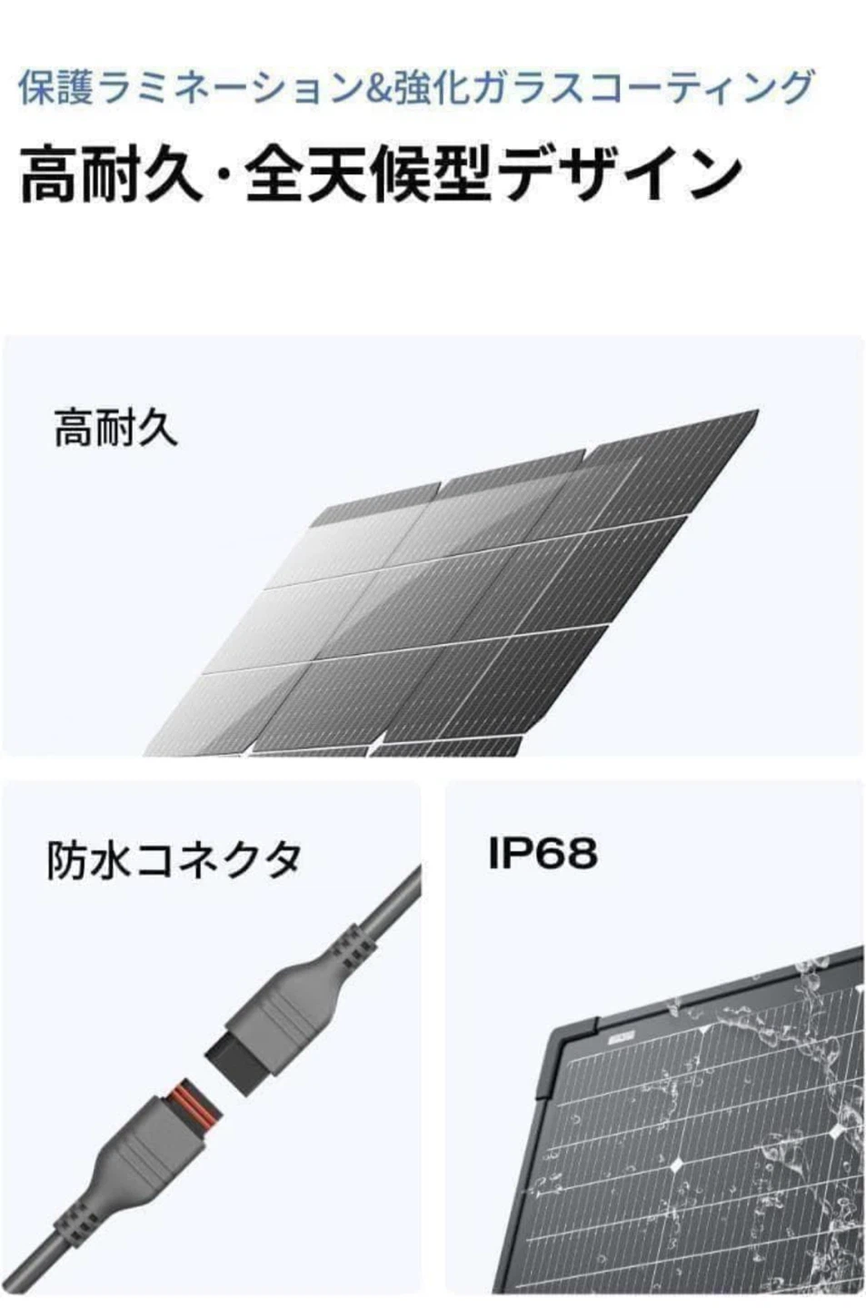 エコフロー 125W 両面ソーラーパネルの写真7枚目