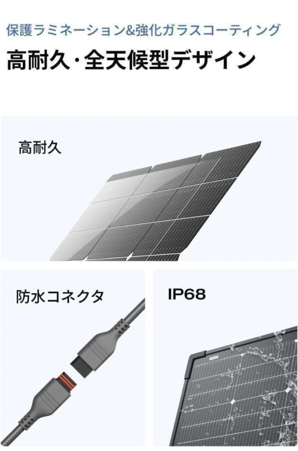エコフロー 125W 両面ソーラーパネルの写真7枚目