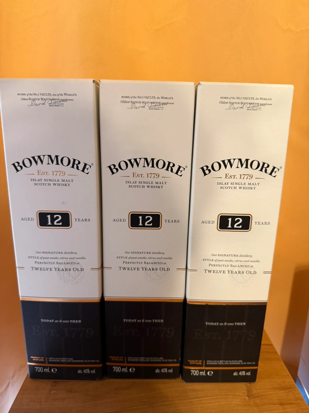 ボウモア12年700ml 40度 x 3