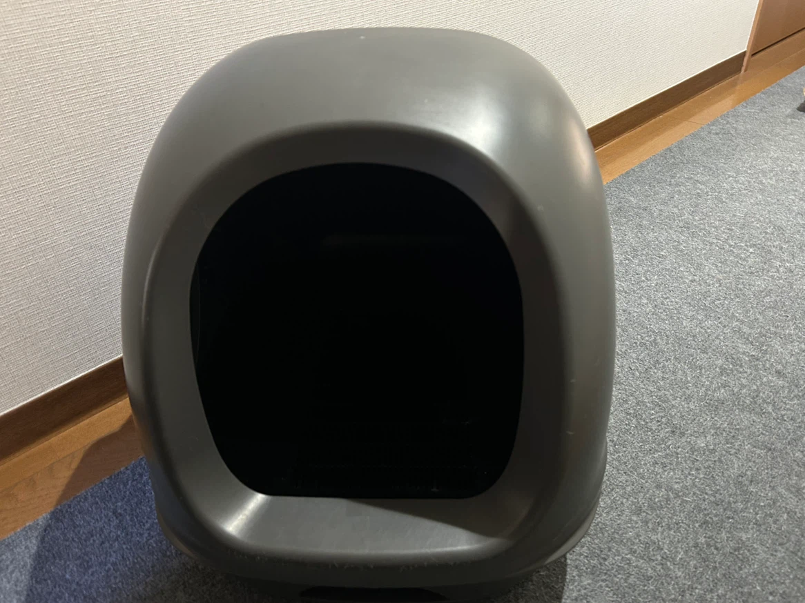 猫用ドーム型トイレ グレーの写真2枚目