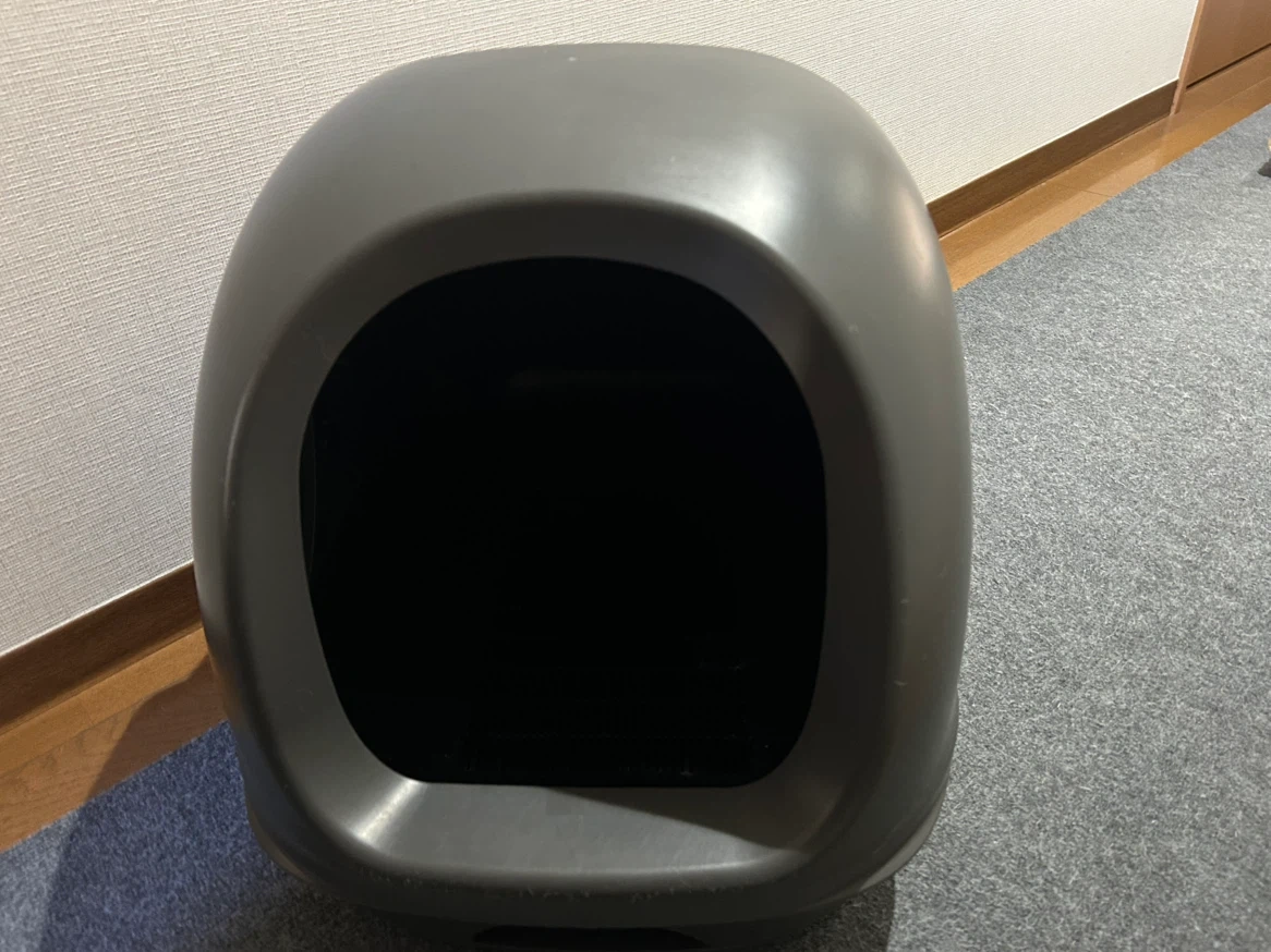 猫用ドーム型トイレ グレーの写真2枚目