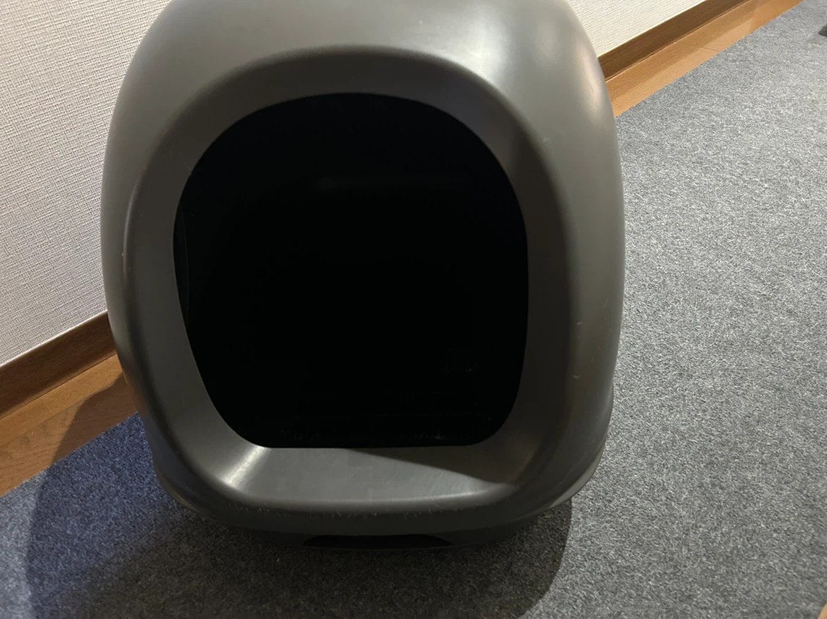 猫用ドーム型トイレ グレーの写真3枚目