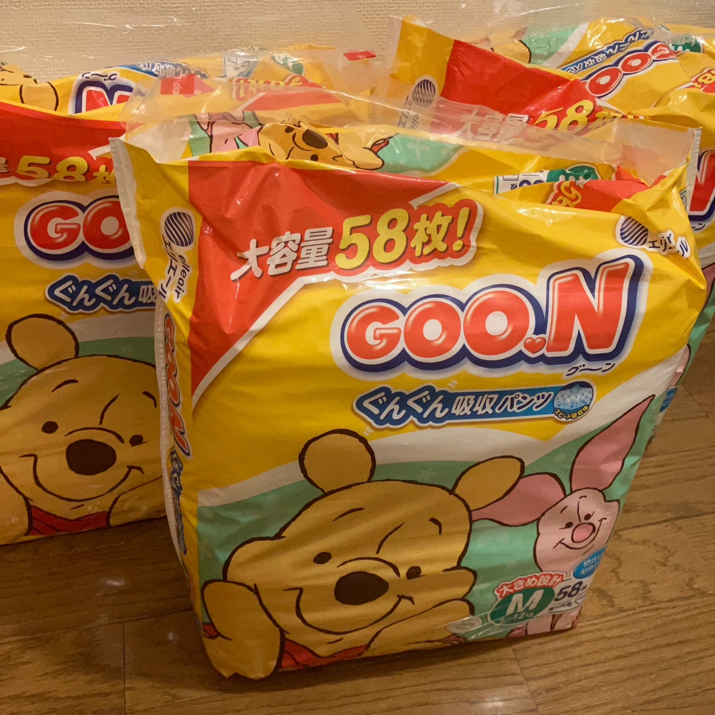 エリエール グーン ぐんぐん吸収パンツ Mサイズ 58枚×3袋