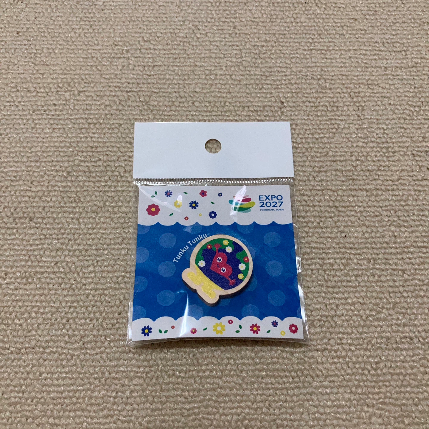 EXPO2027 トゥンクトゥク 木製ピンバッジ