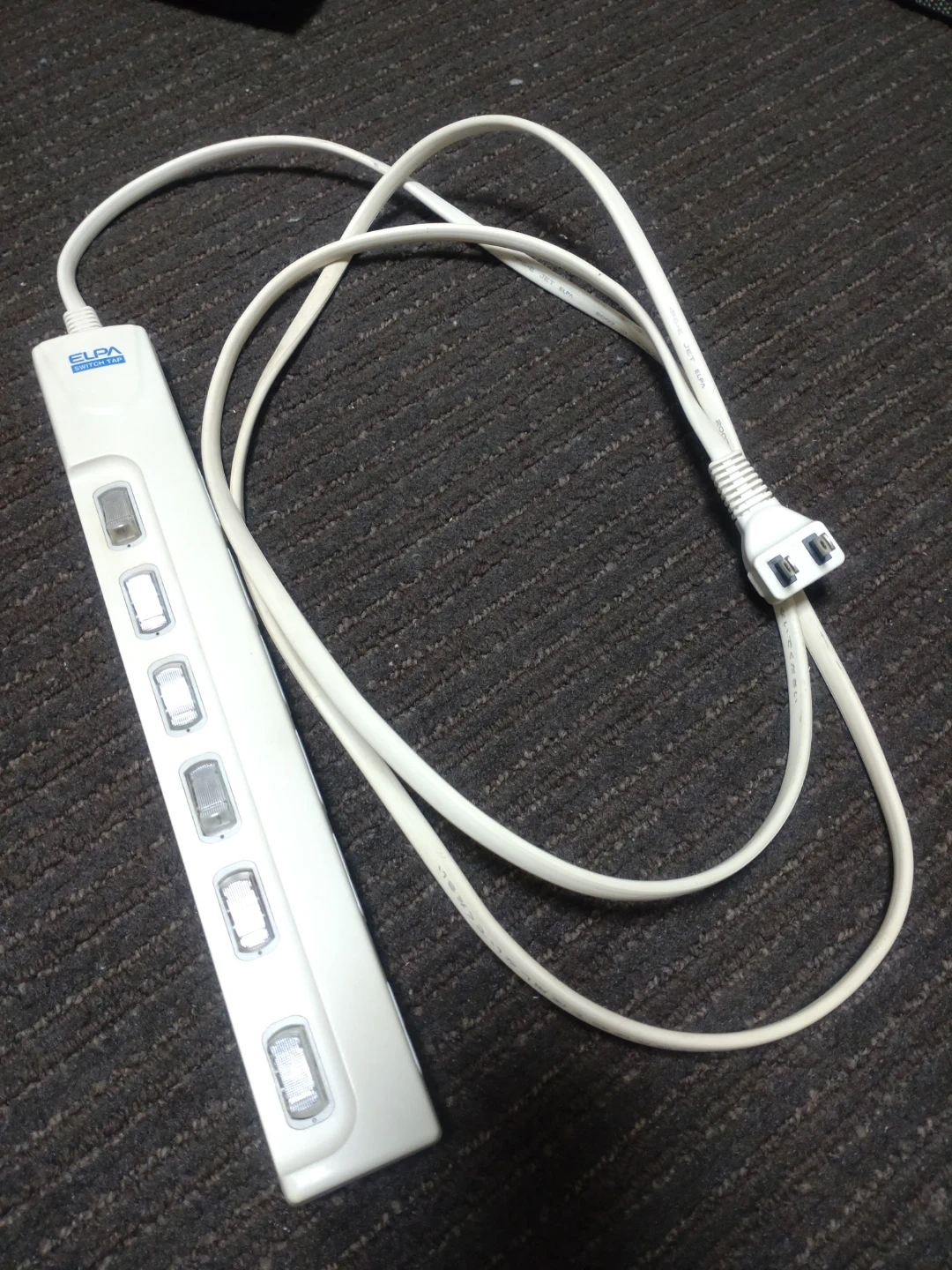 エルパ スイッチ付電源タップ 6個口