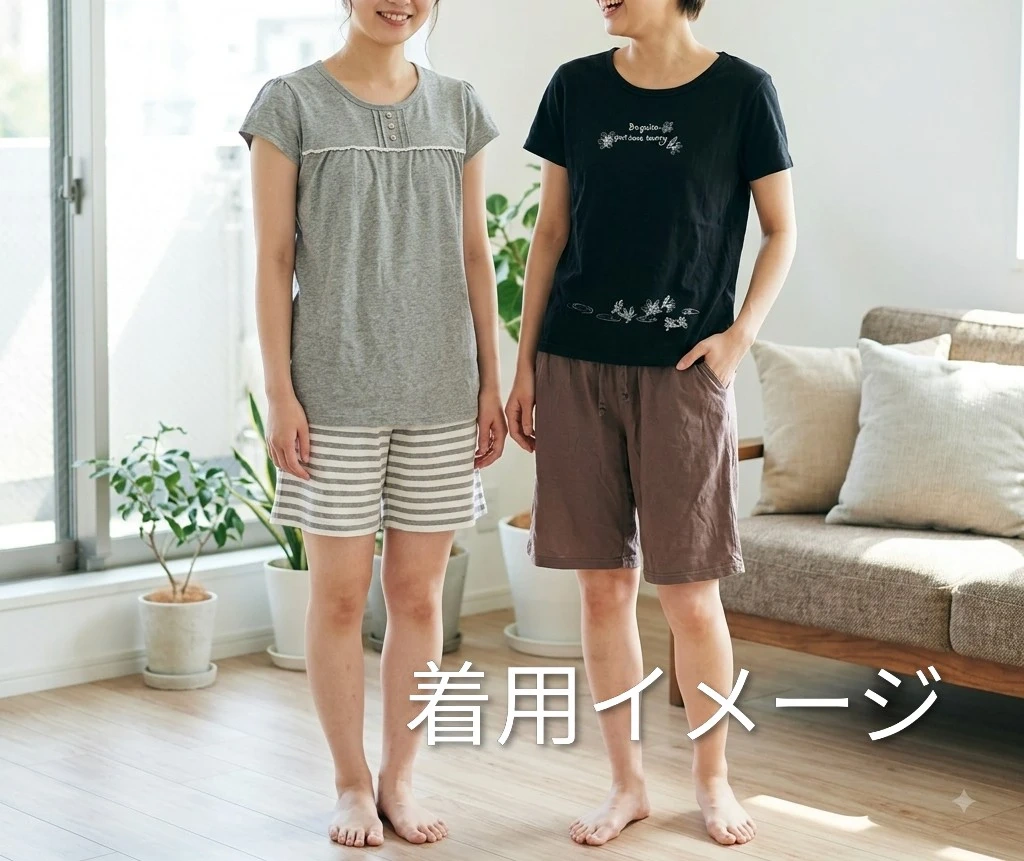 レディース ルームウェア・パジャマ セットアップ 2点セット／Anmin ホットアイマスク　くまの写真4枚目