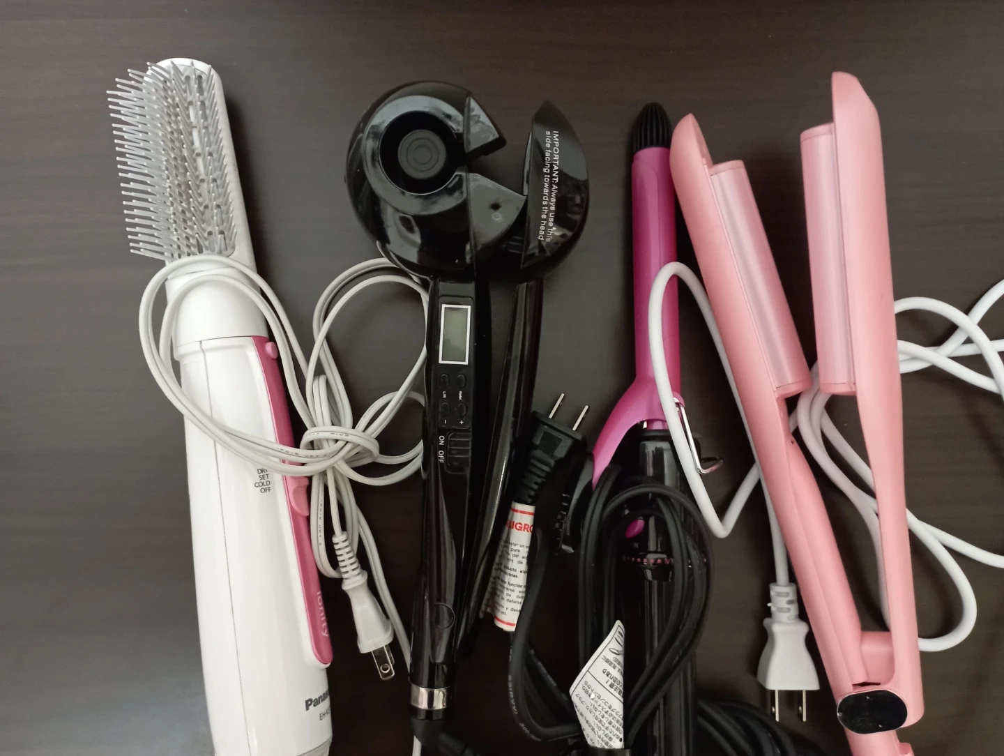 ヘアアイロン・コテ・ブラシアイロン 4点セット