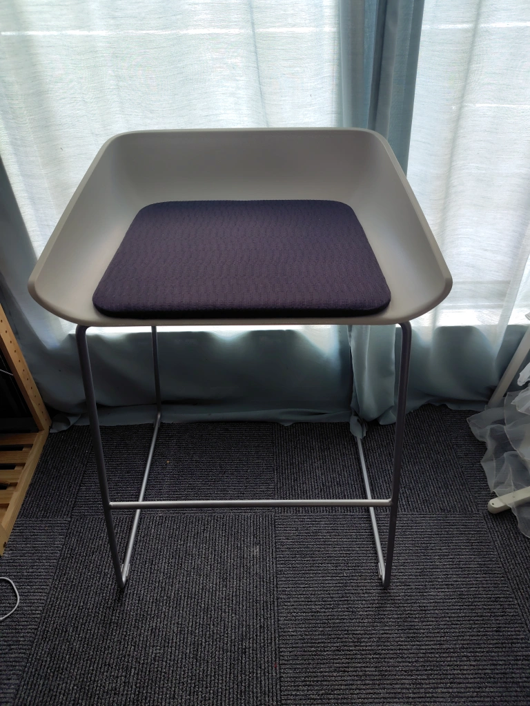 シンプルモダン カウンターチェア グレー
