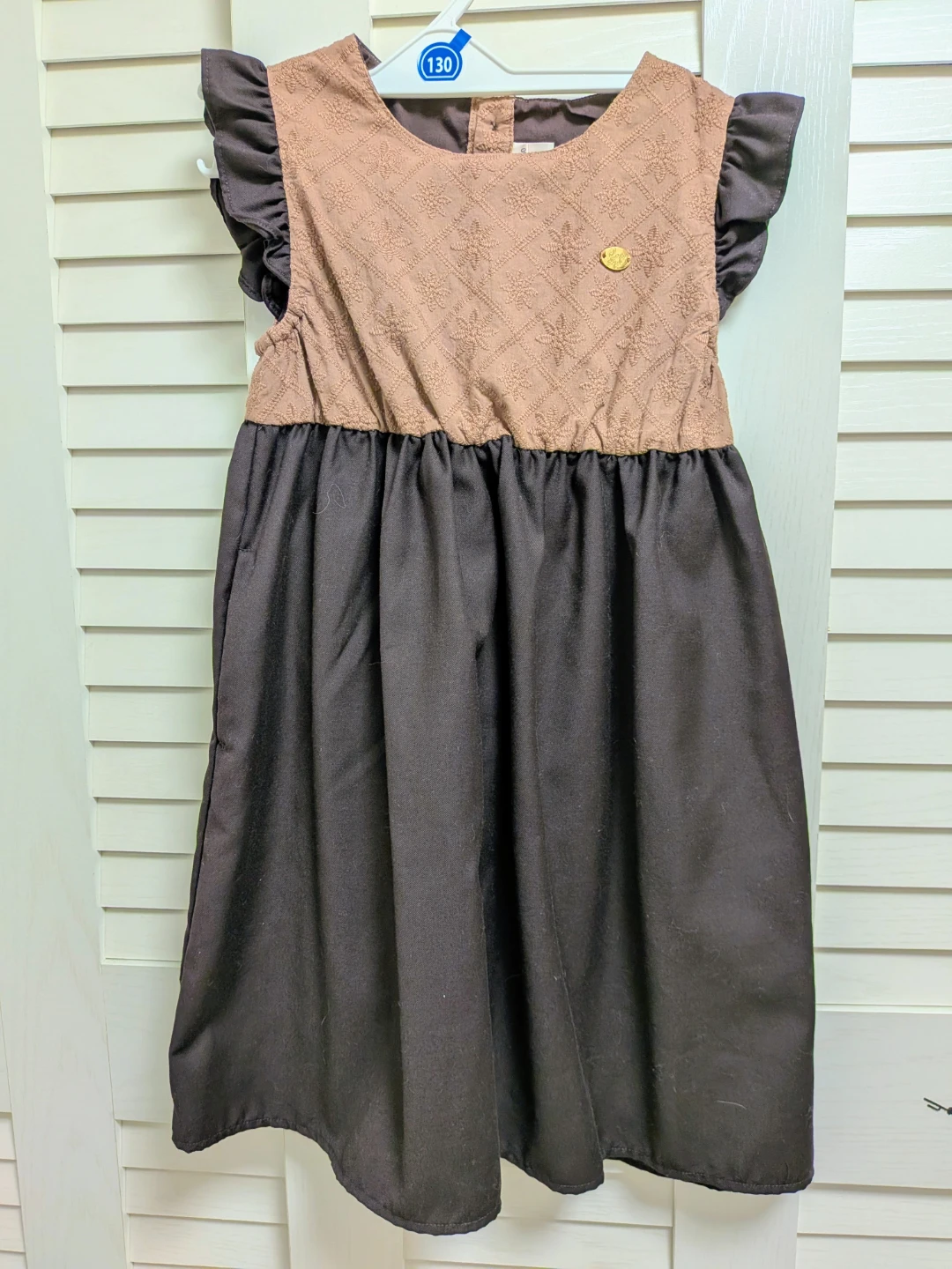 【未使用品】SLAP SLIP スラップスリップ　ワンピース 130cm ブラウン系