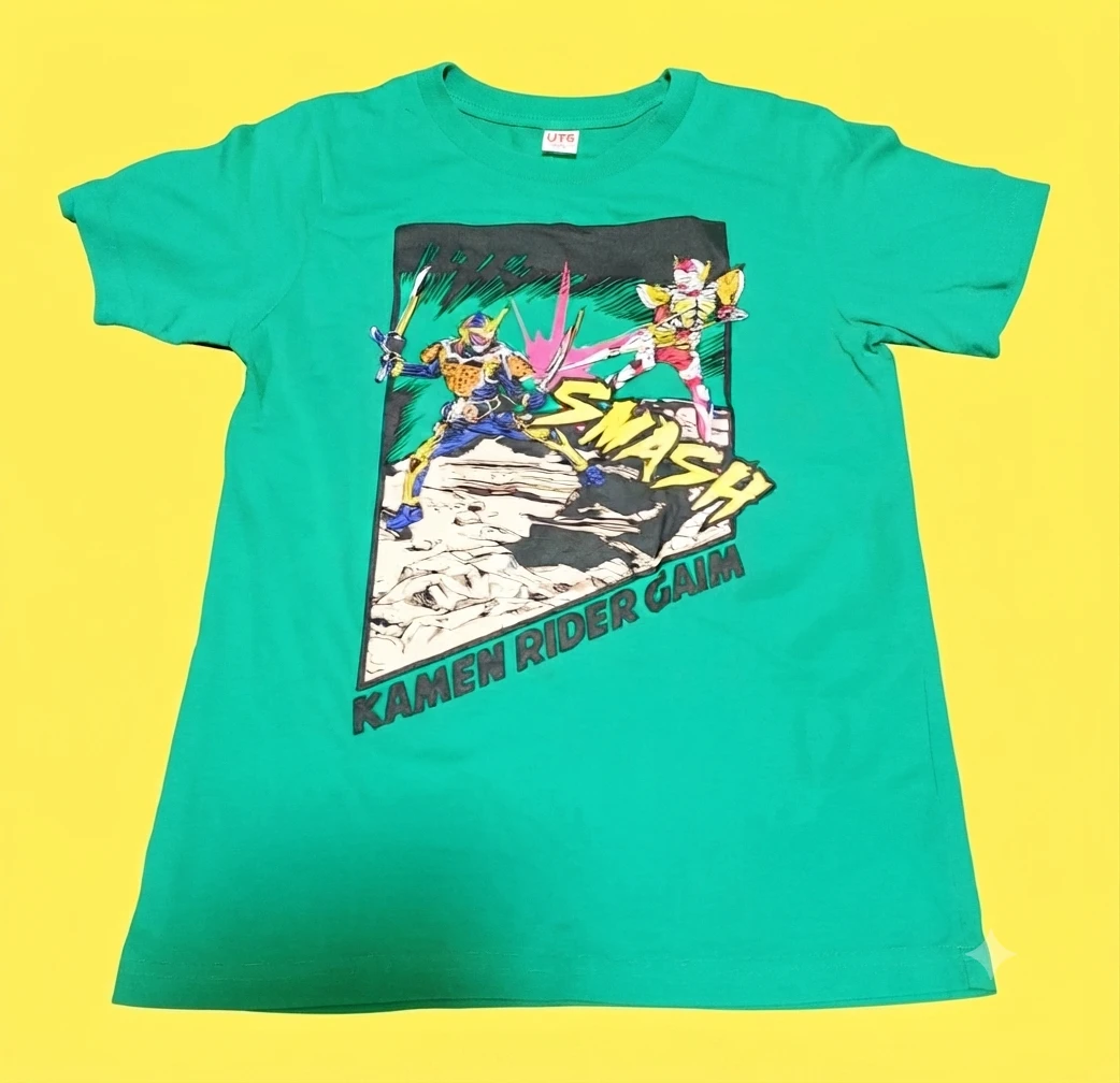 仮面ライダー鎧武 グリーンTシャツとオマケのTシャツセット キッズ　130cmの写真2枚目