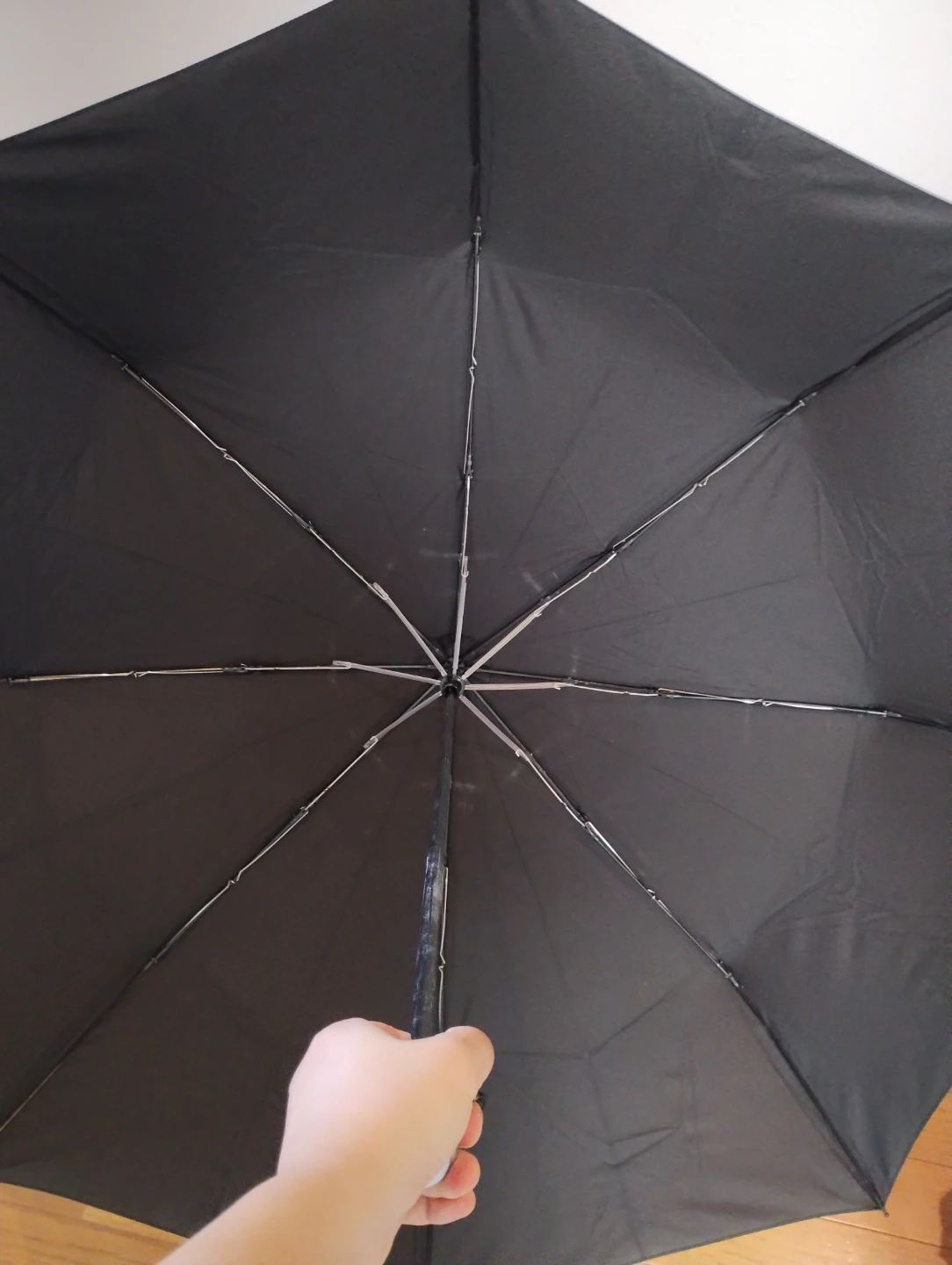 ウォーターフロント 晴雨兼用折りたたみ傘 ブラックの写真3枚目