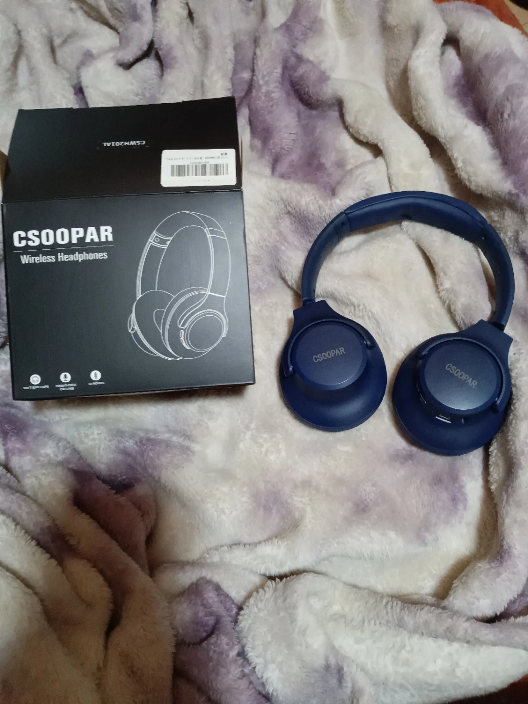CSOOPAR ワイヤレスヘッドホン ネイビーの写真2枚目