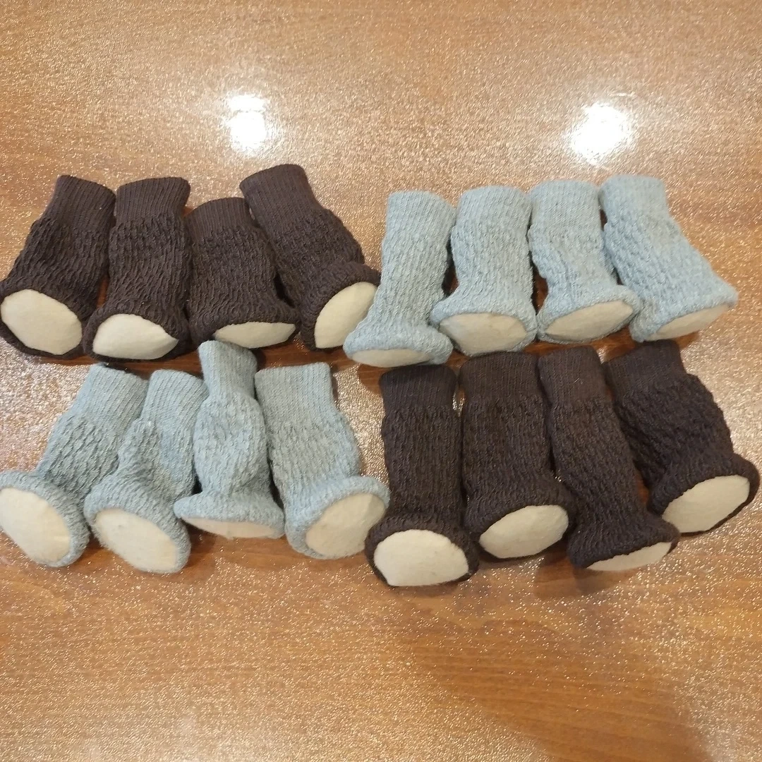椅子足カバー 16個セット ブラウン グレー