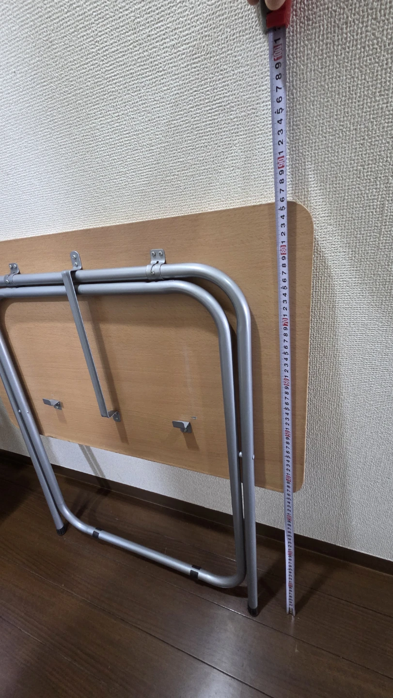 折りたたみテーブル ナチュラル 木目調の写真3枚目