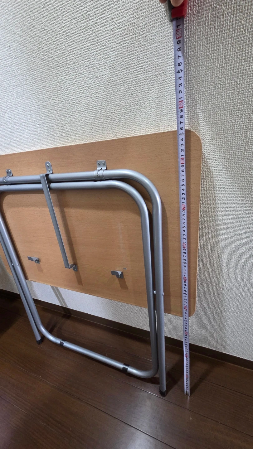 折りたたみテーブル ナチュラル 木目調の写真3枚目