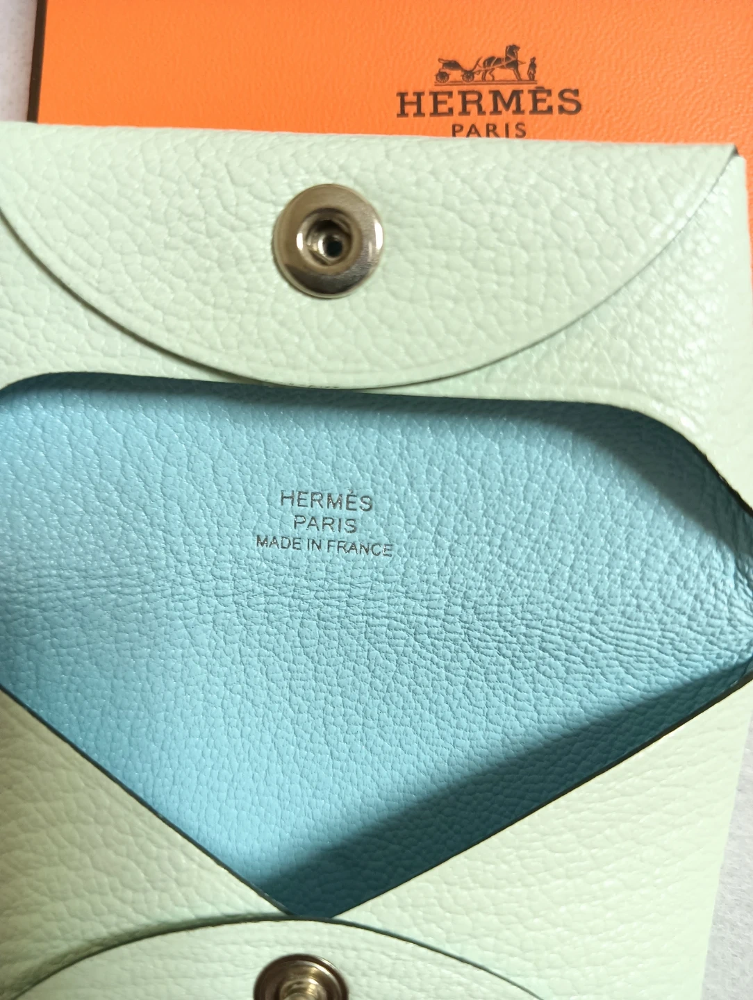 新品同様未使用。HERMES エルメス バスティア シェーブル コインケースの写真6枚目