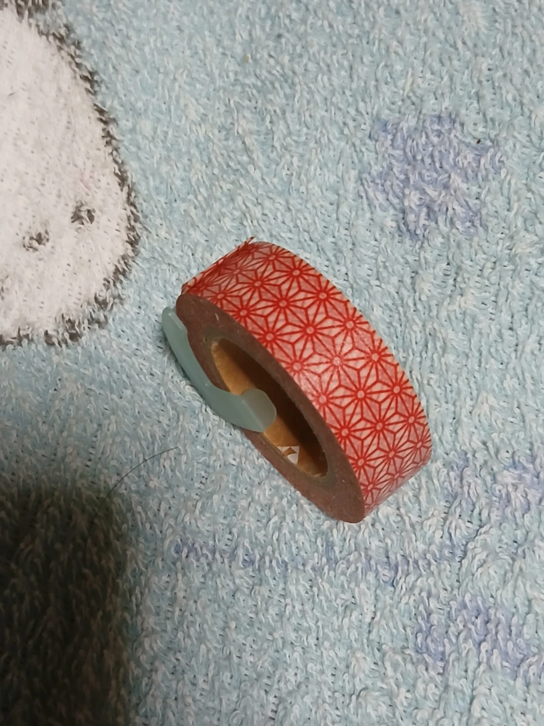 和柄 マスキングテープ 赤 麻の葉模様