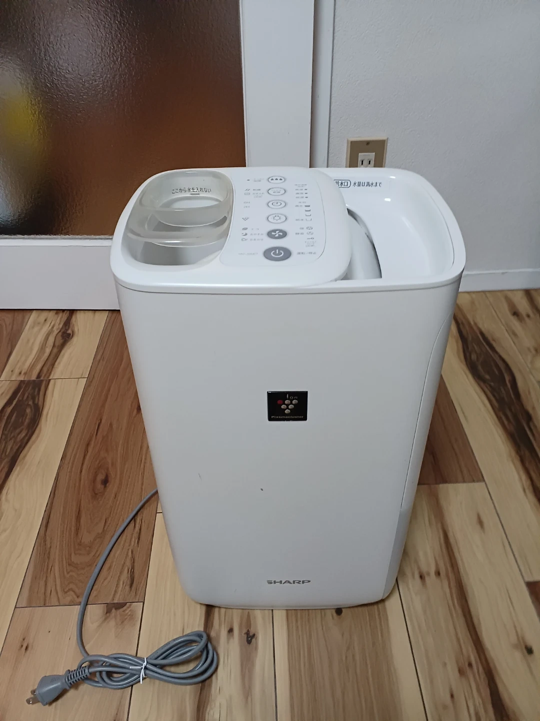 【完動品】シャープ・プラズマクラスター 加湿機 HV-J55E7-Wの写真5枚目