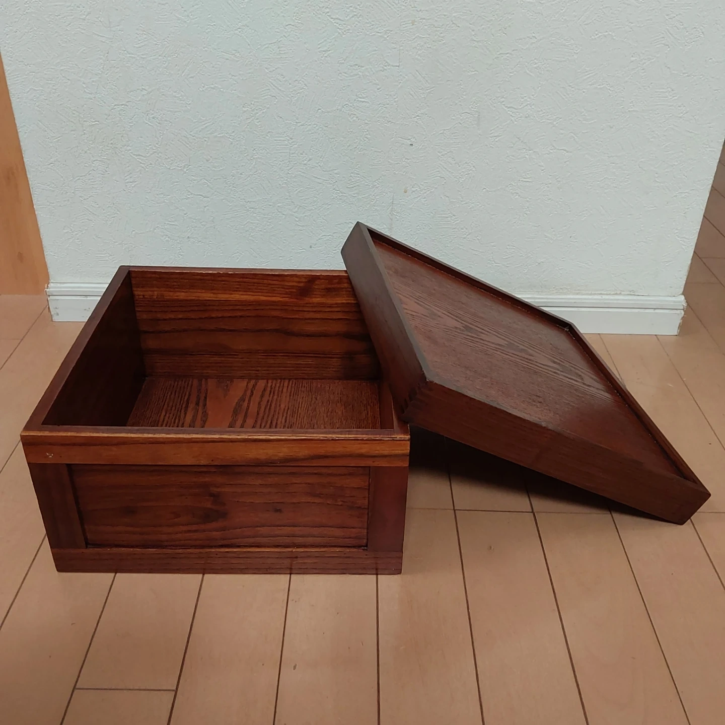 木製 ふた付き収納ボックス