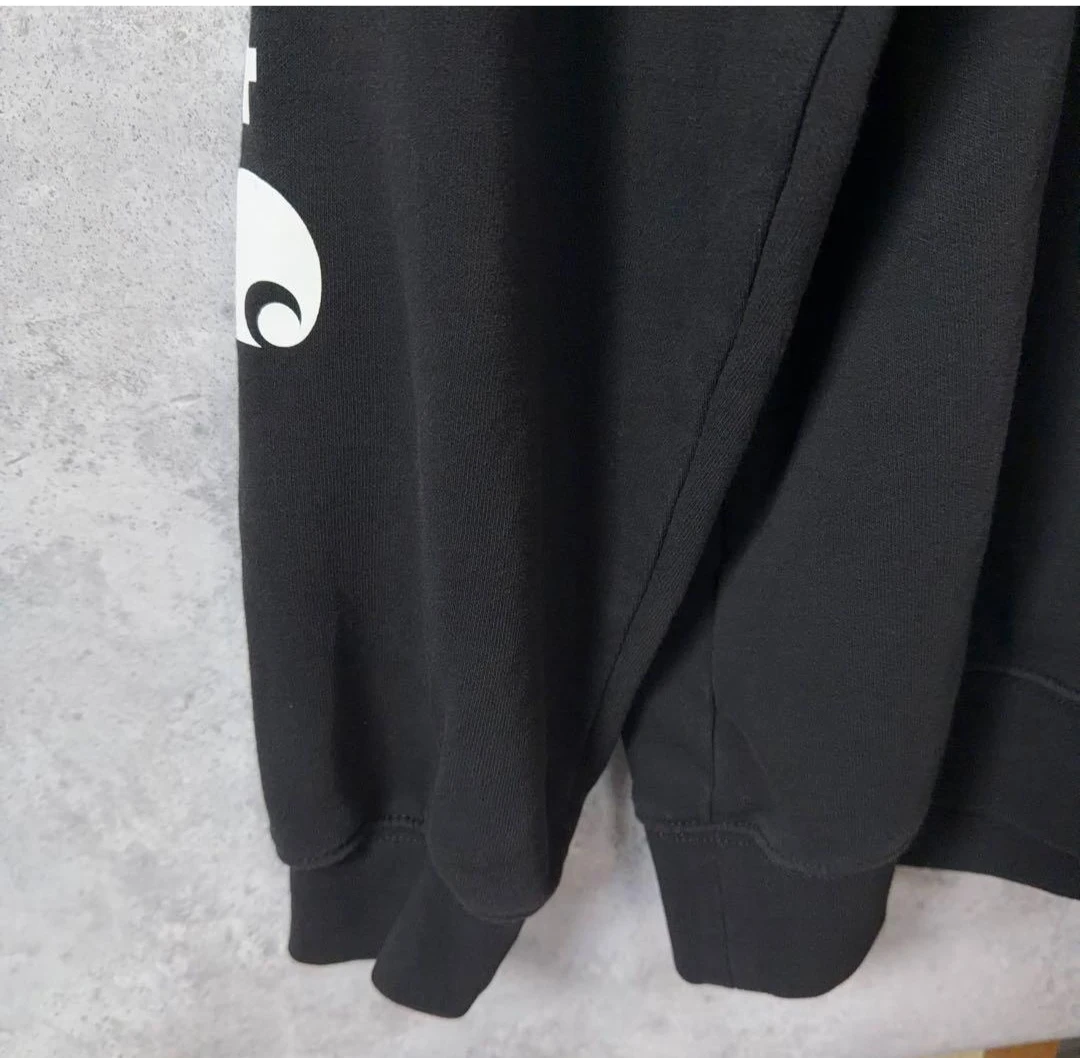 Carhartt パーカー ブラック 袖ロゴ XLの写真9枚目
