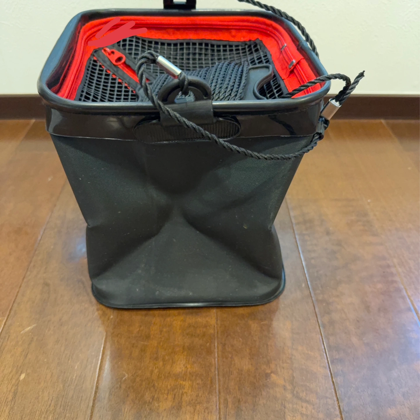 ゲット 釣り用バッカン 水汲みバケツ ブラック活かし水汲みバケツ 21cmの写真2枚目