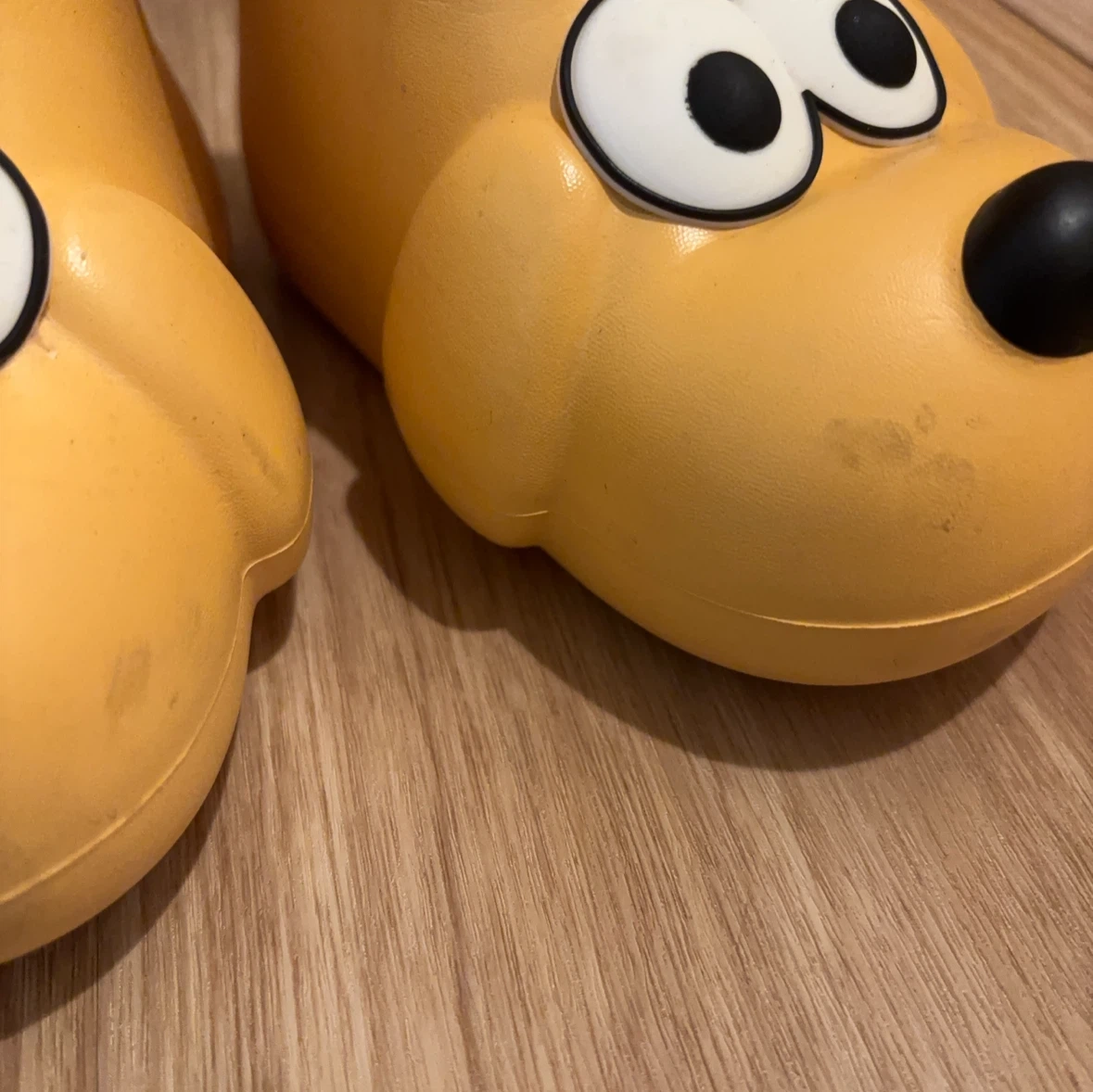 犬デザイン キッズレインブーツ 16cm イエローの写真3枚目