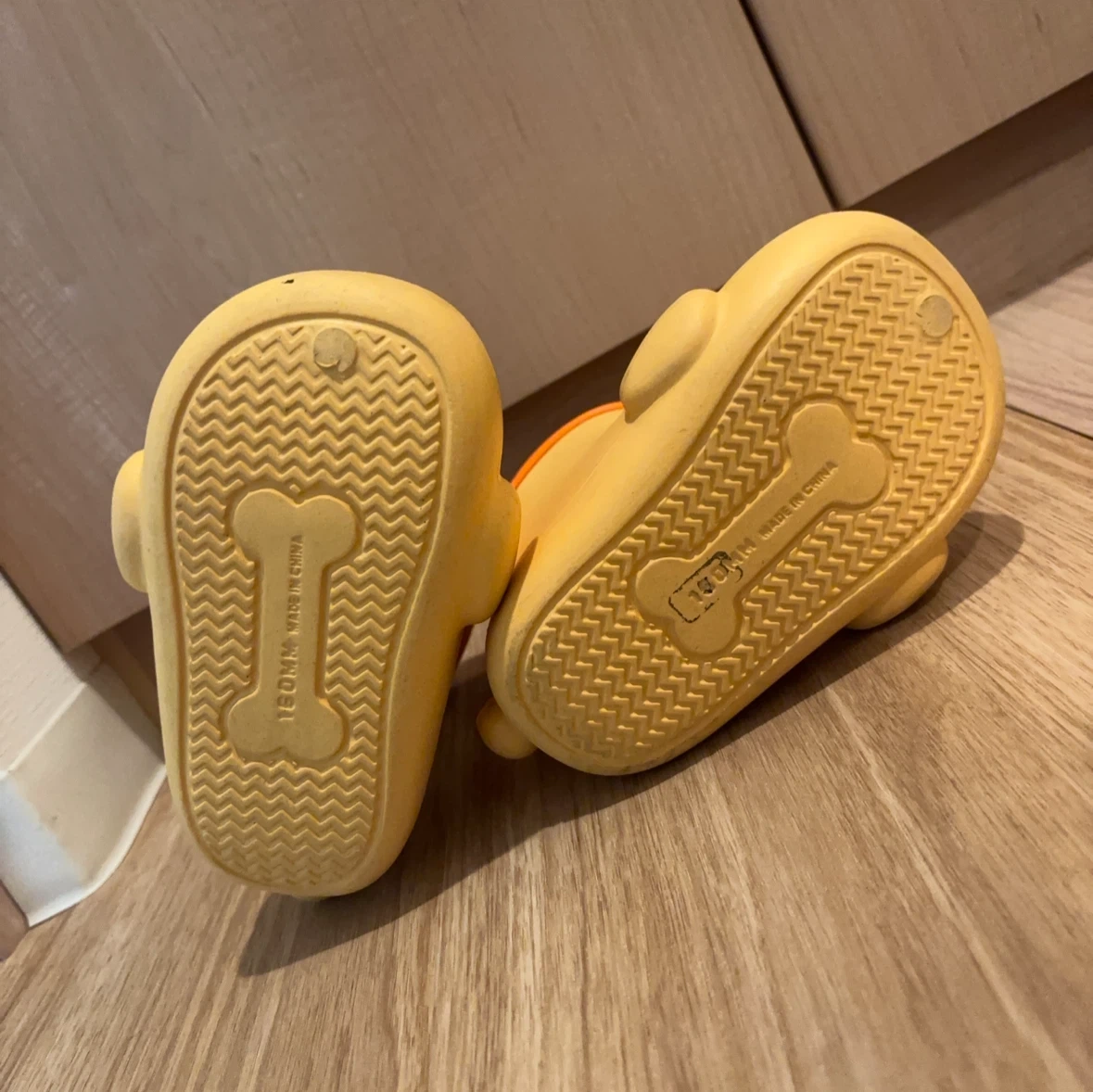 犬デザイン キッズレインブーツ 16cm イエローの写真4枚目