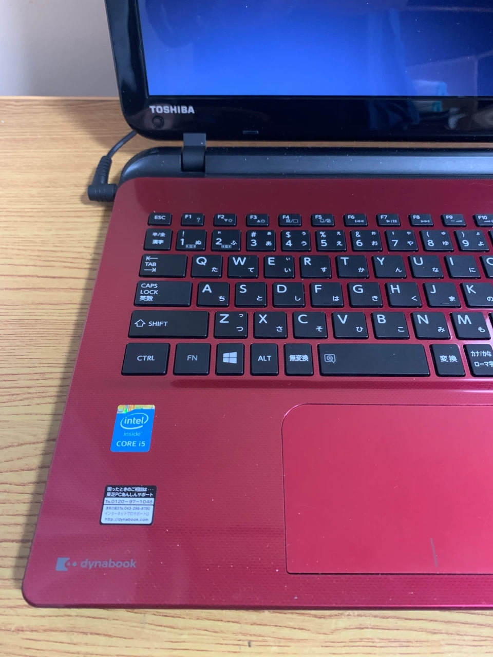 東芝 ジャンク品dynabook T65 レッド ノートパソコンの写真9枚目