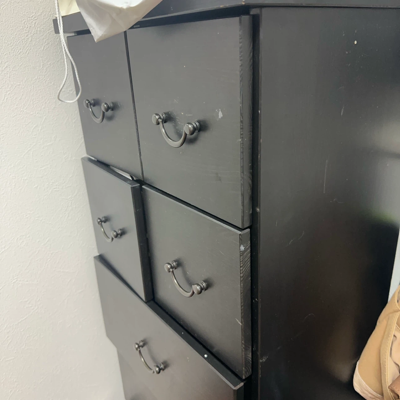 アンティーク調 ブラックチェスト 多段収納の写真2枚目