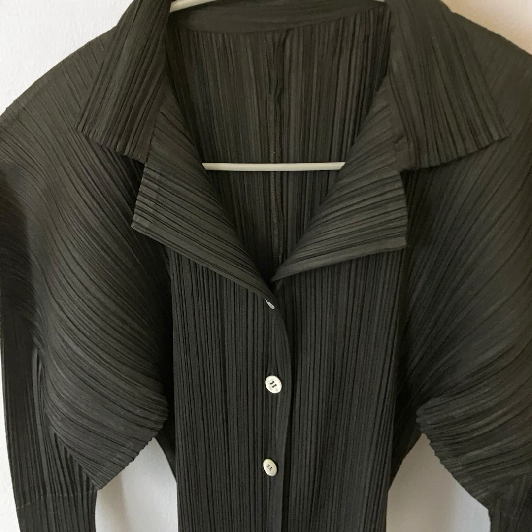 PLEATS PLEASE ISSEY MIYAKE プリーツプリーズ トップス スカート セットアップ ブラックの写真3枚目