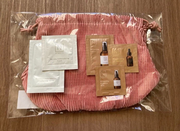 Nオーガニック スキンケアサンプルセット 巾着付き