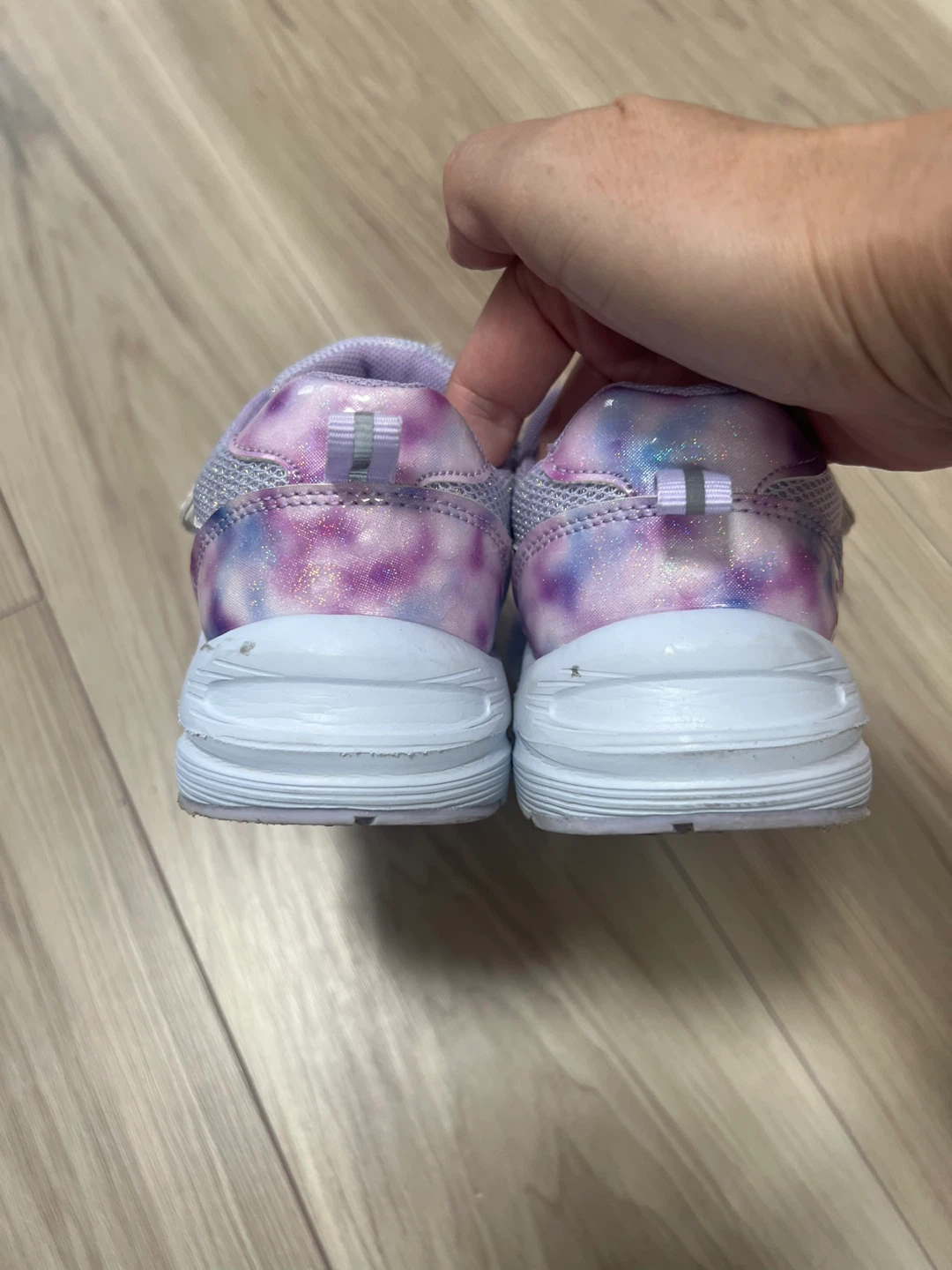 キッズ スニーカー 19.0cm パープル リボンの写真4枚目