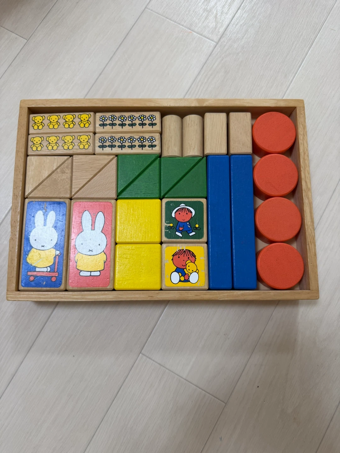 美品☆ミッフィー 木のつみきセット ニチガン