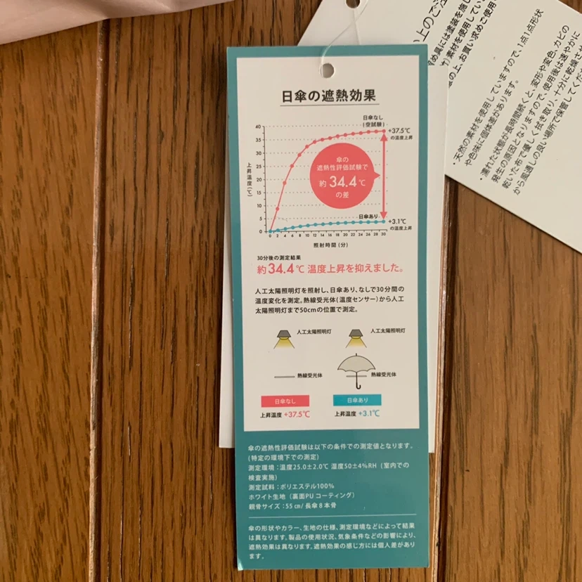 アフタヌーンティー 晴雨兼用傘 ピンクの写真4枚目