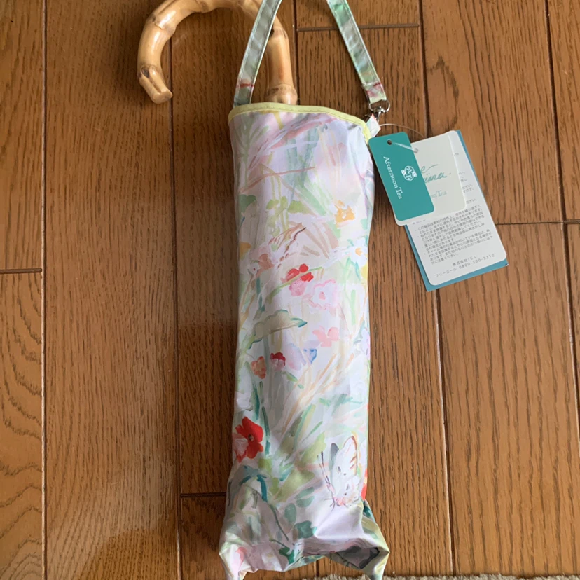 アフタヌーンティー 晴雨兼用折りたたみ傘 花柄