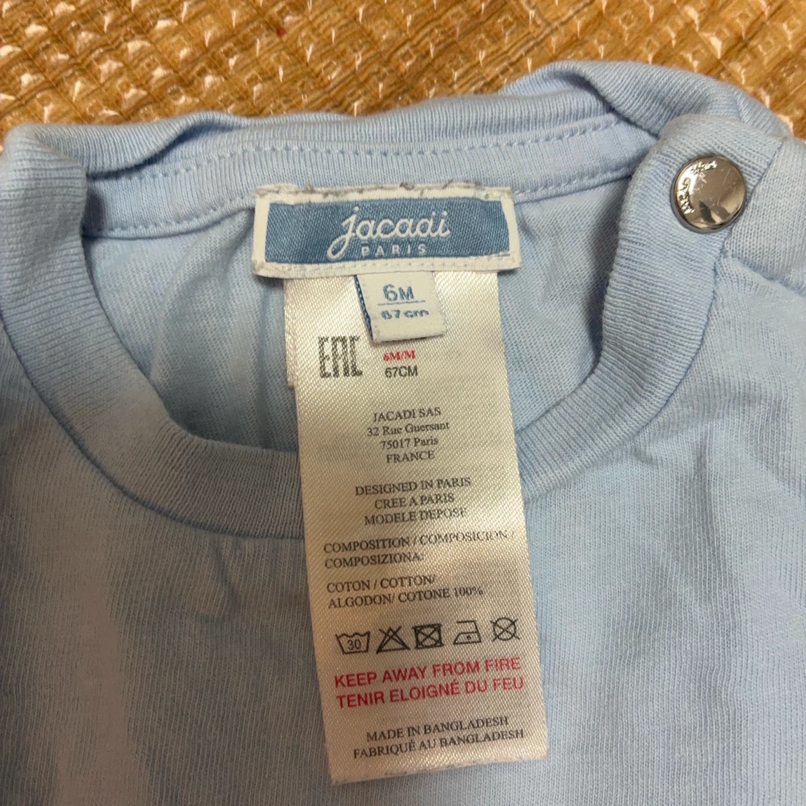 ジャカディ ベビーTシャツ 67cmの写真2枚目