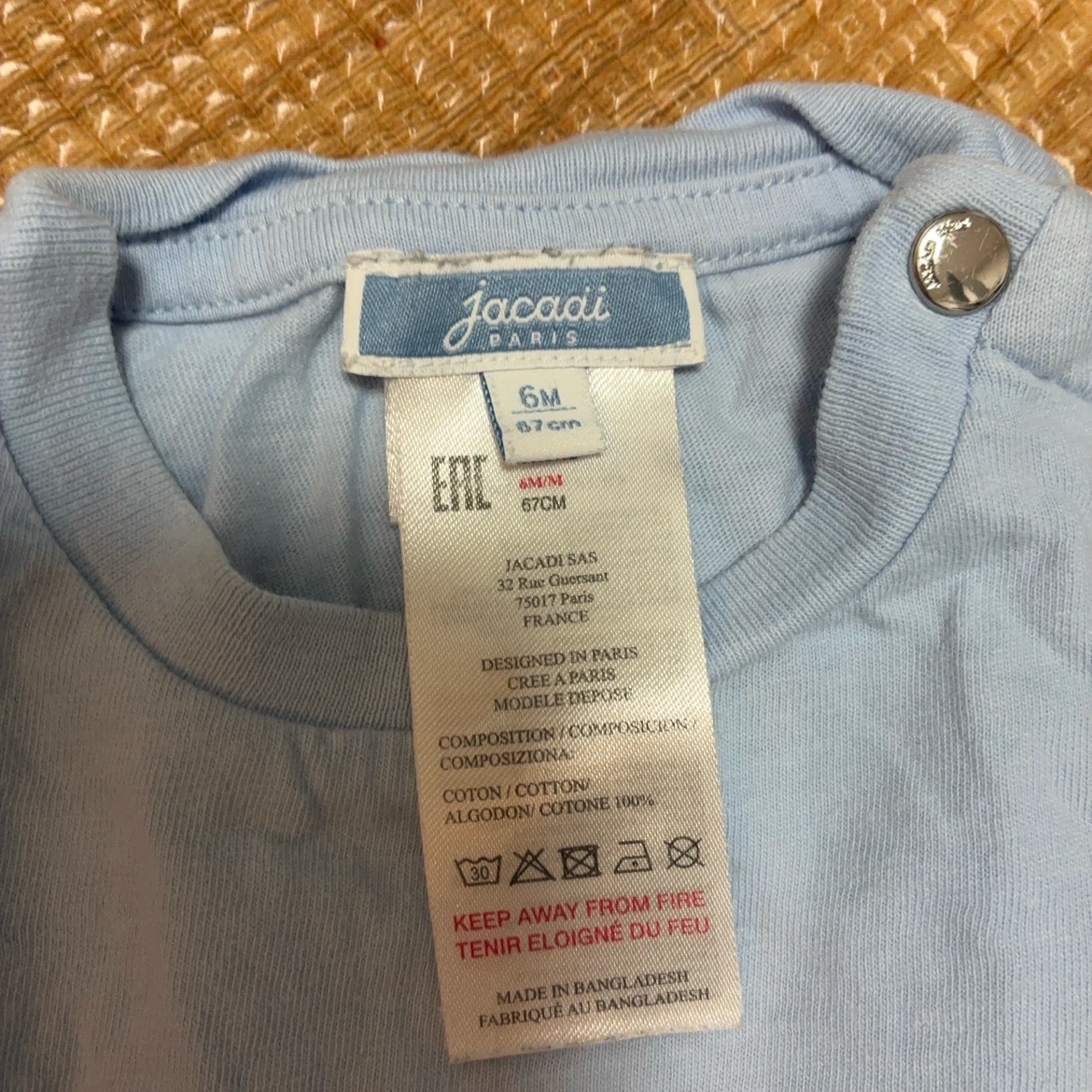 ジャカディ ベビーTシャツ 67cmの写真2枚目