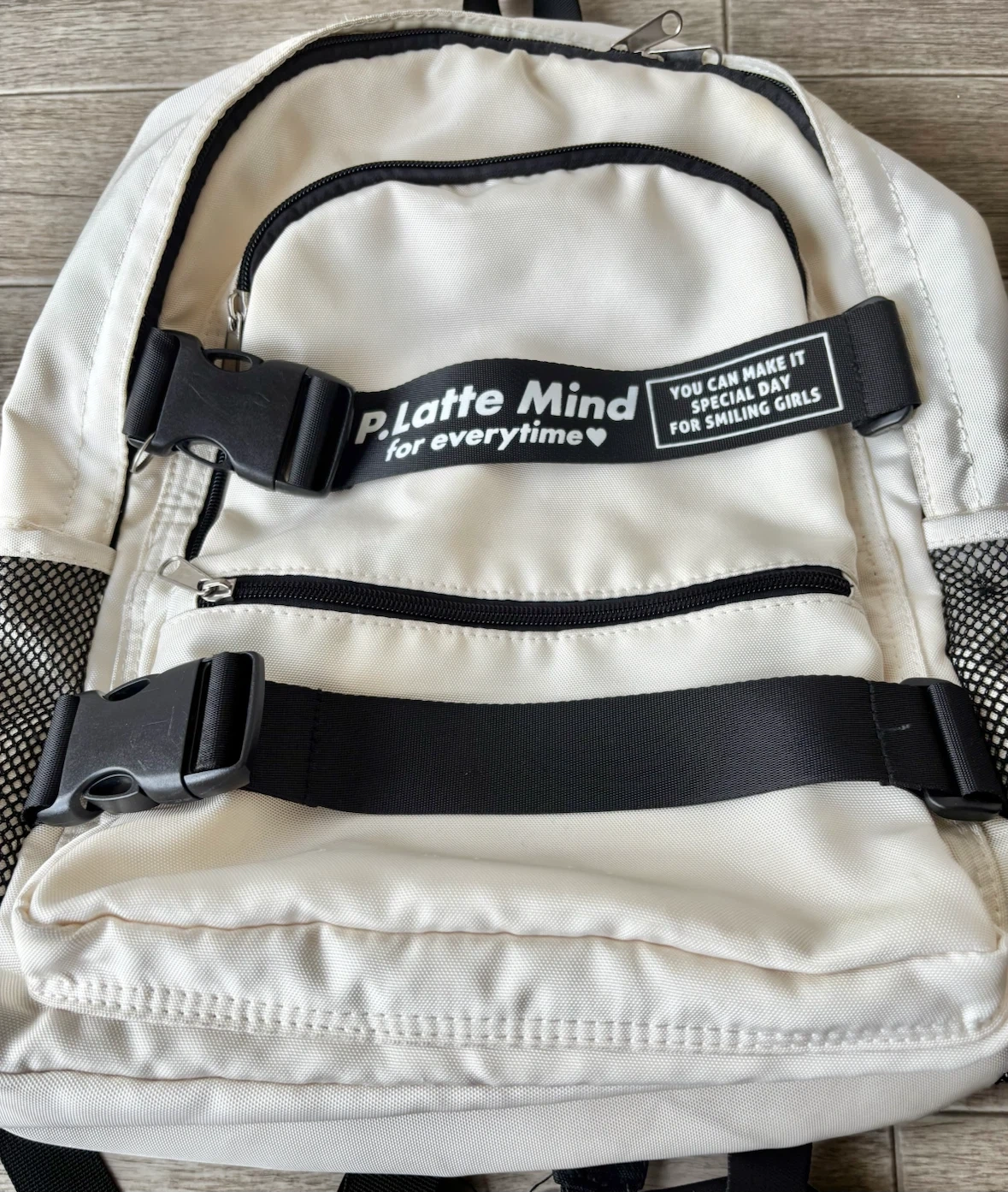 P.Latte Mind リュック バックパック レディース 白 ディバックの写真9枚目