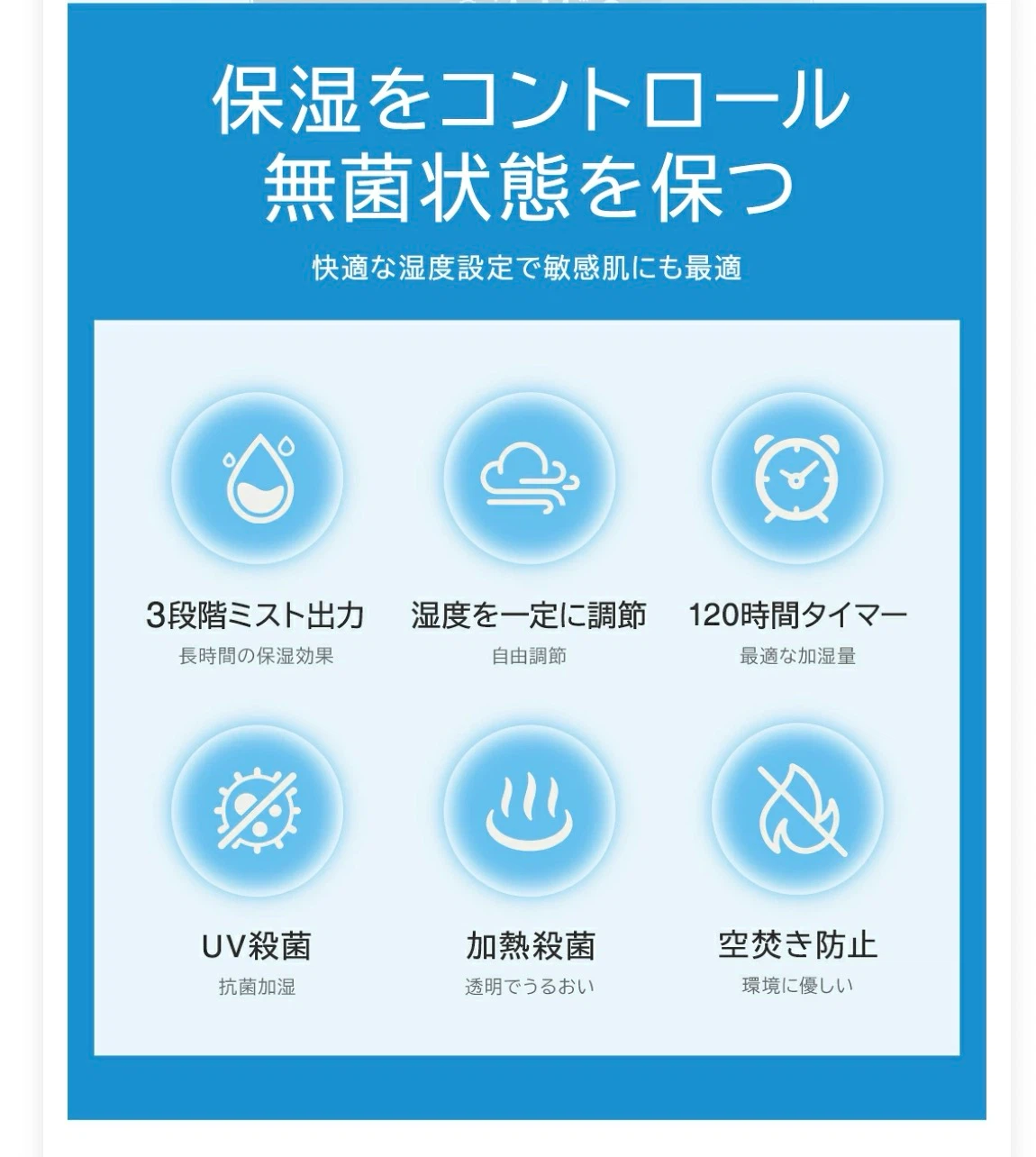 Bluecape ハイブリッド加湿器 6.5Lの写真3枚目