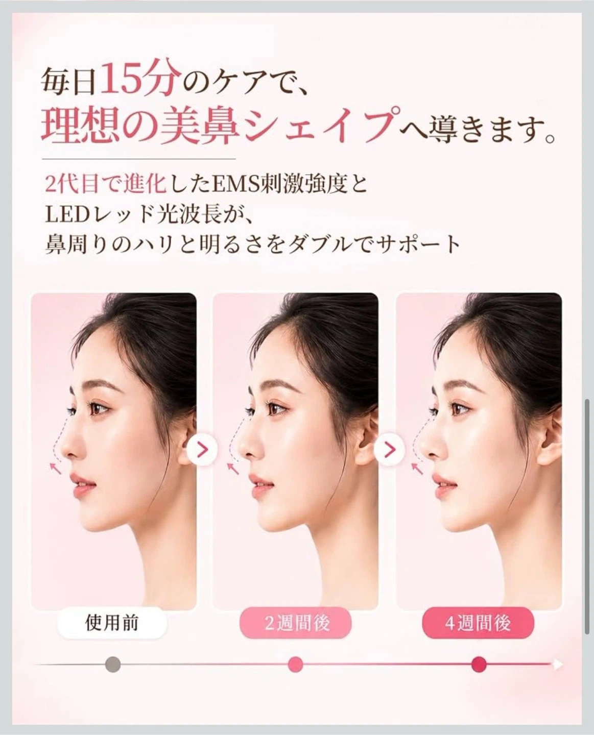 新品鼻用美顔器 第二世代 EMS 赤色LEDの写真5枚目