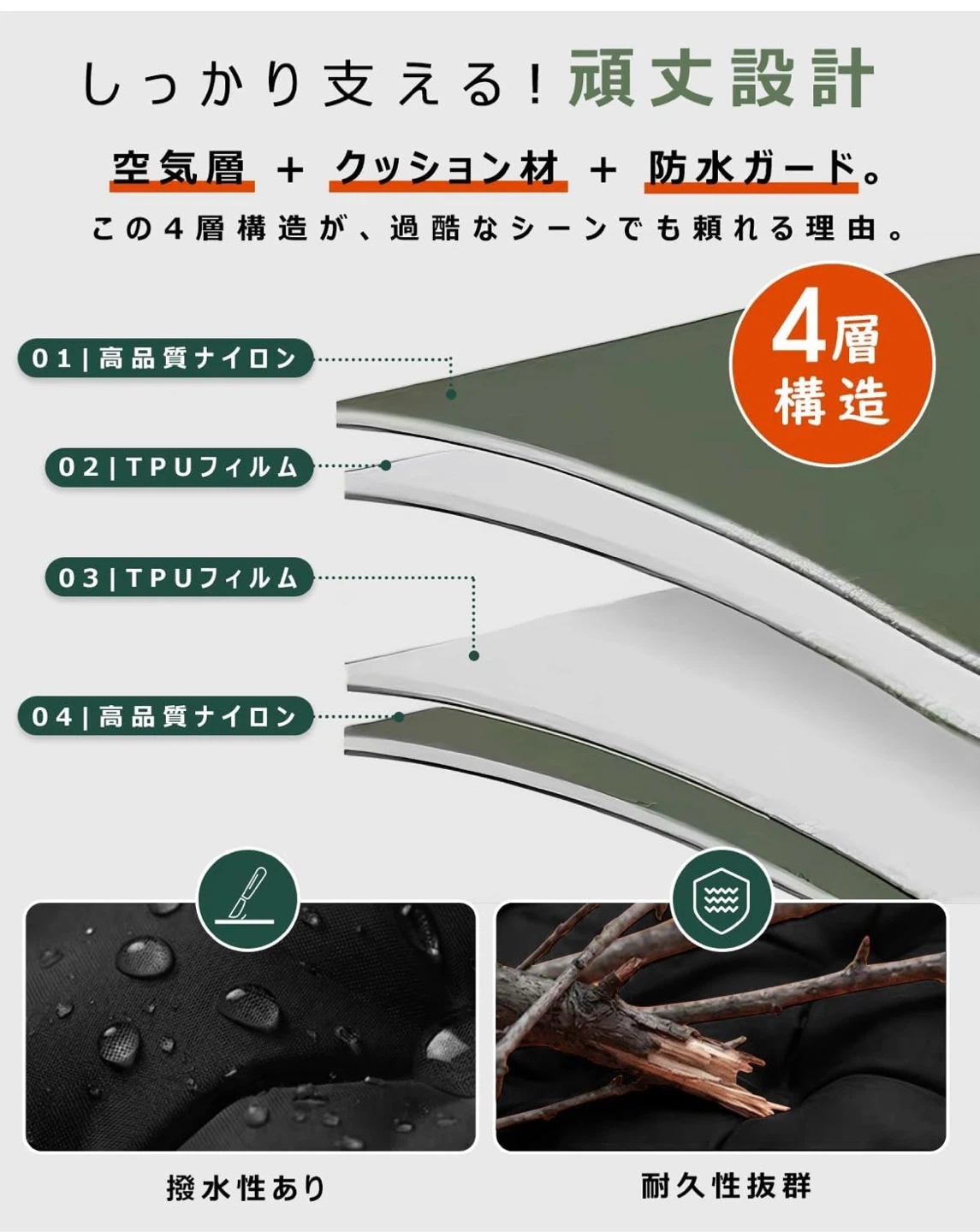 エアクッション 携帯用 44×34cmの写真4枚目
